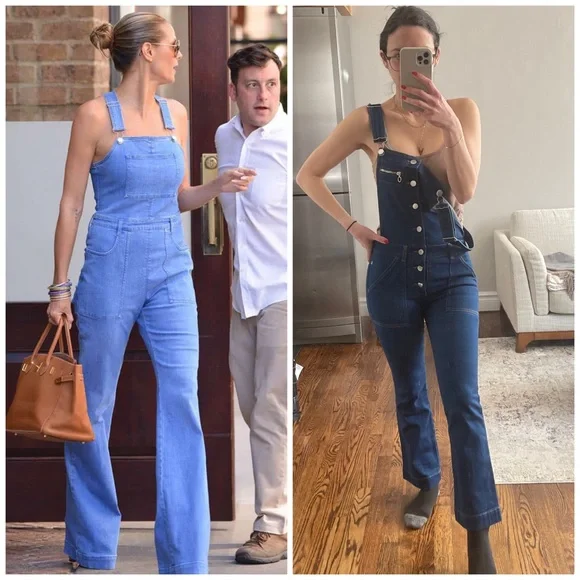 stella mccartney denim overalls